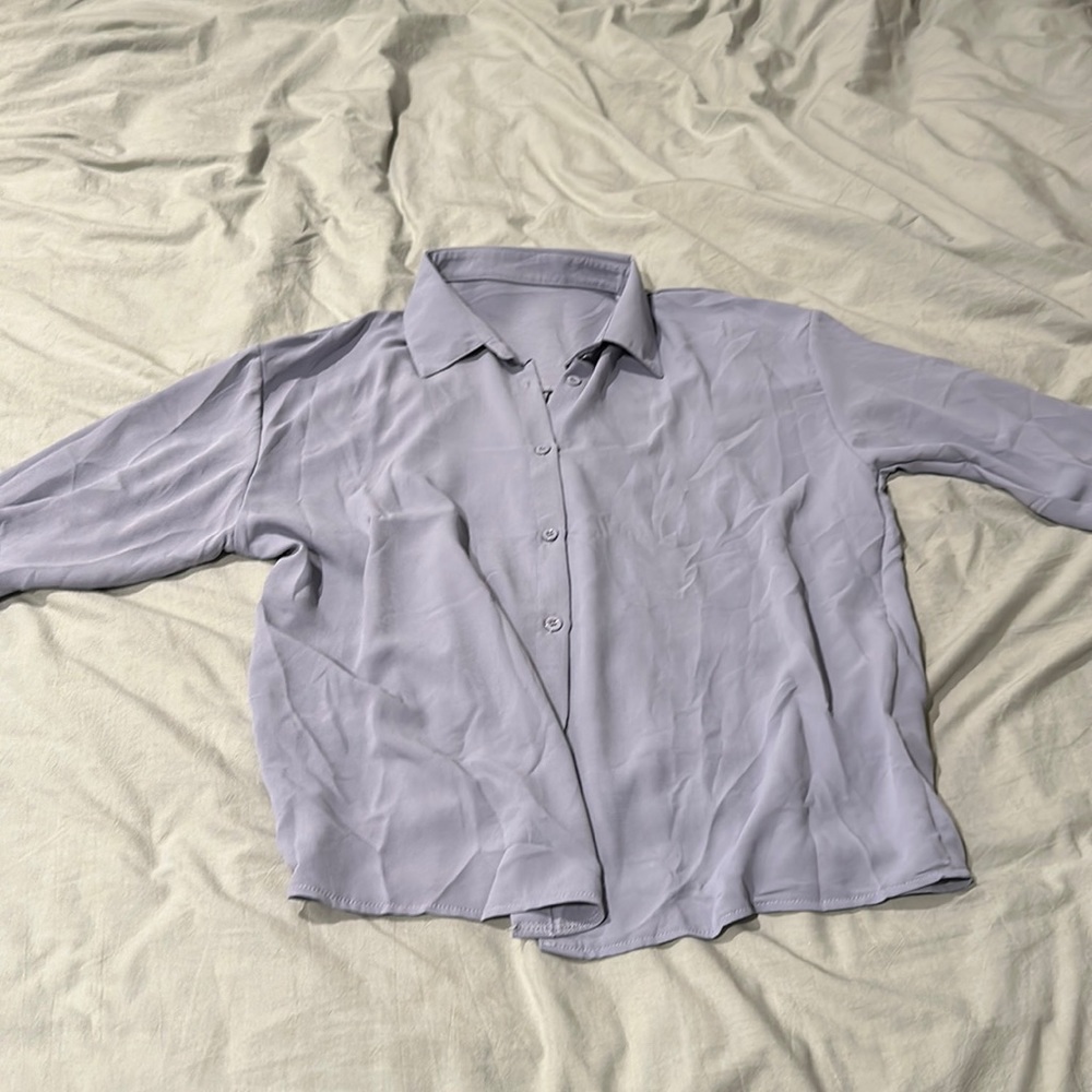 Dazy size xl light purple button down blouse